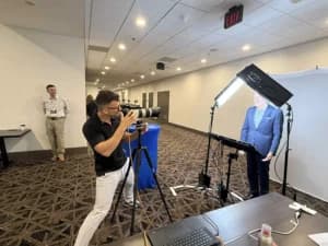 PetroSkills sponsored headshot booth