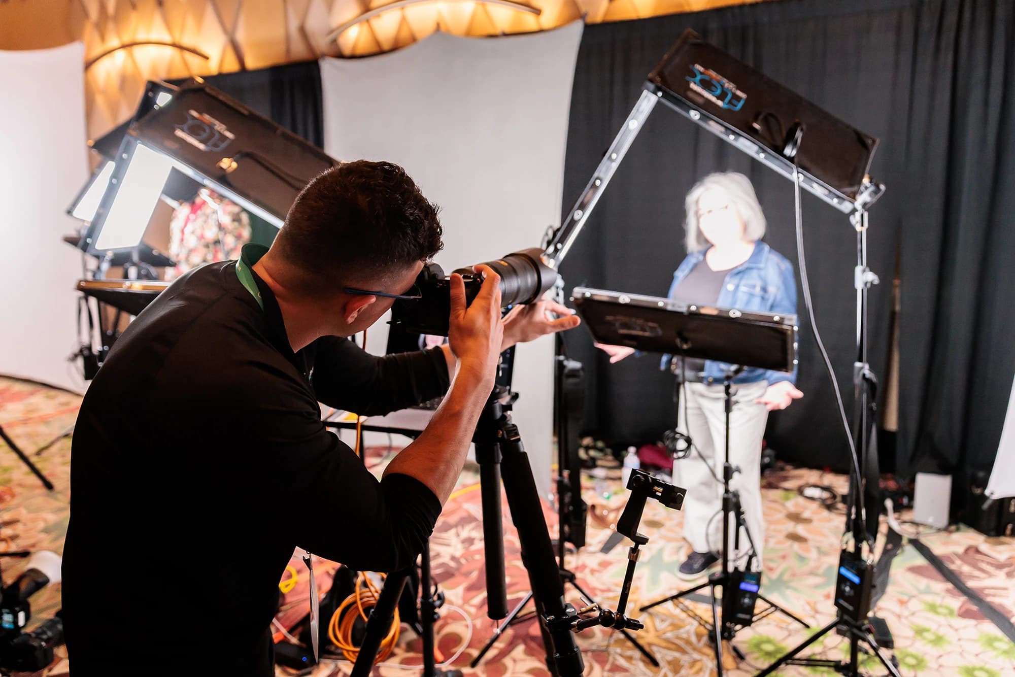 Chad Isaiah Studios headshot booth setup in Pittsburgh