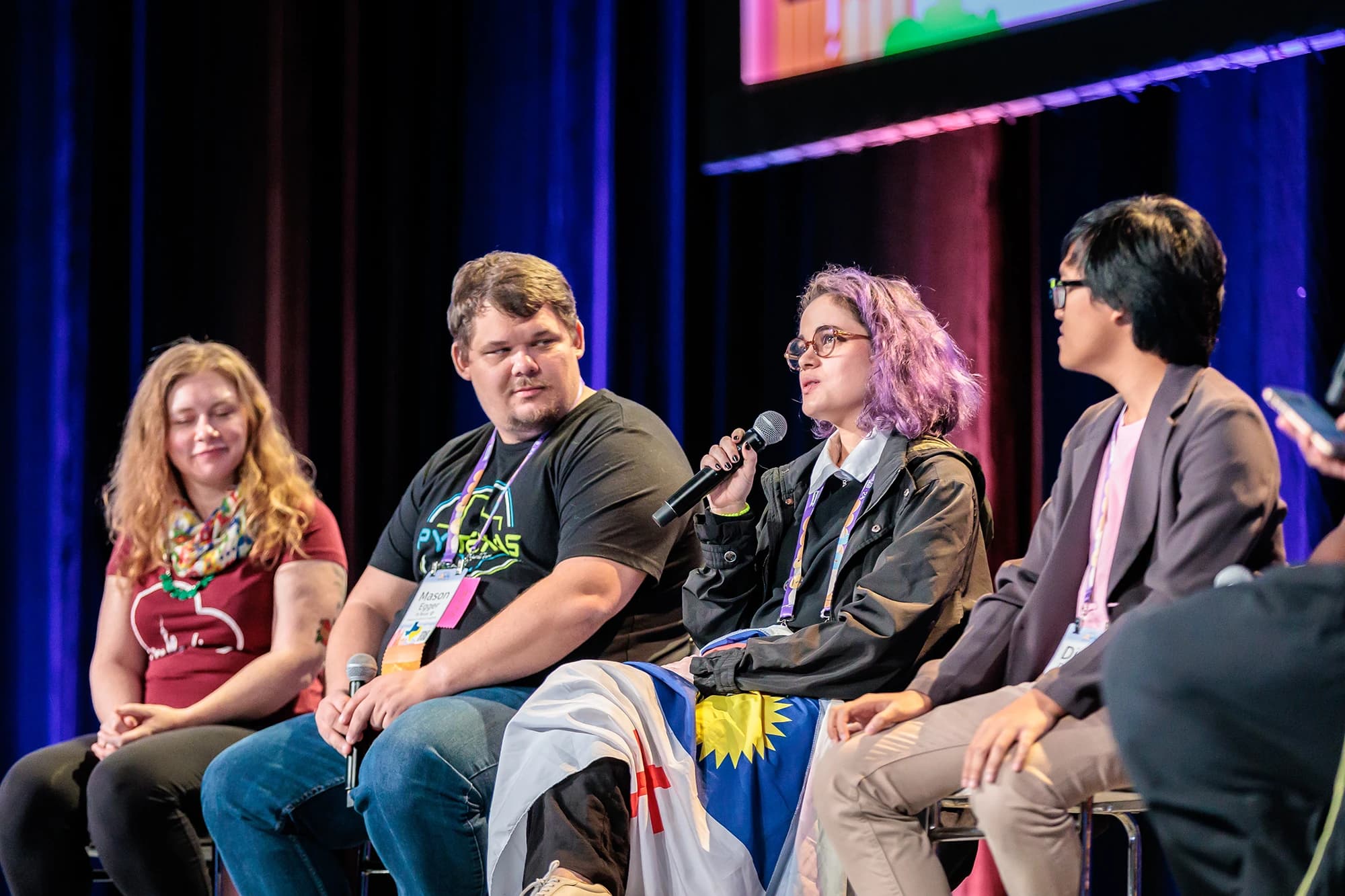 PyCon 2024 keynote presentation with audience in convention hall