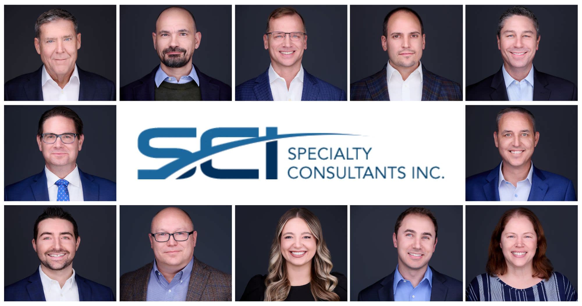 SCI Systems corporate team headshots in Pittsburgh studio