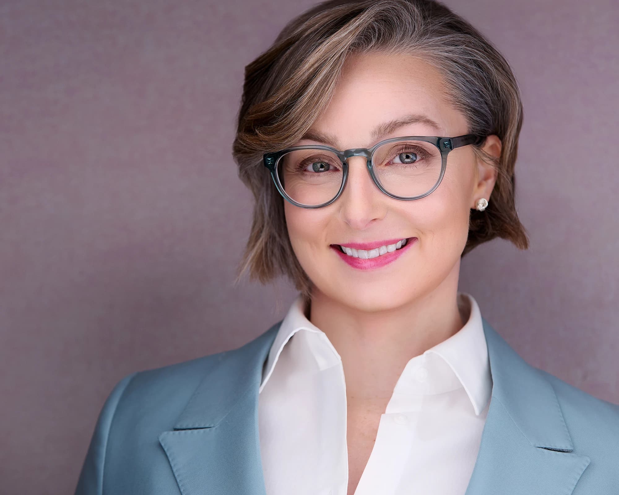 Professional headshot of female executive in Pittsburgh studio