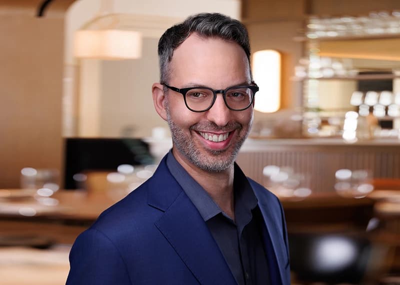 Headshot with office background replacement