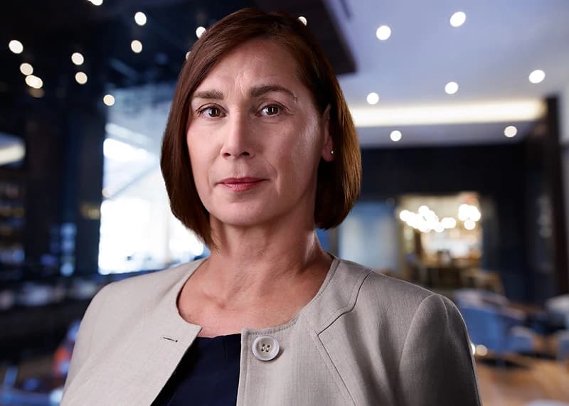 Headshot with office background replacement