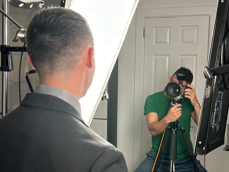 Behind the scenes at Chad Isaiah Studios headshot session