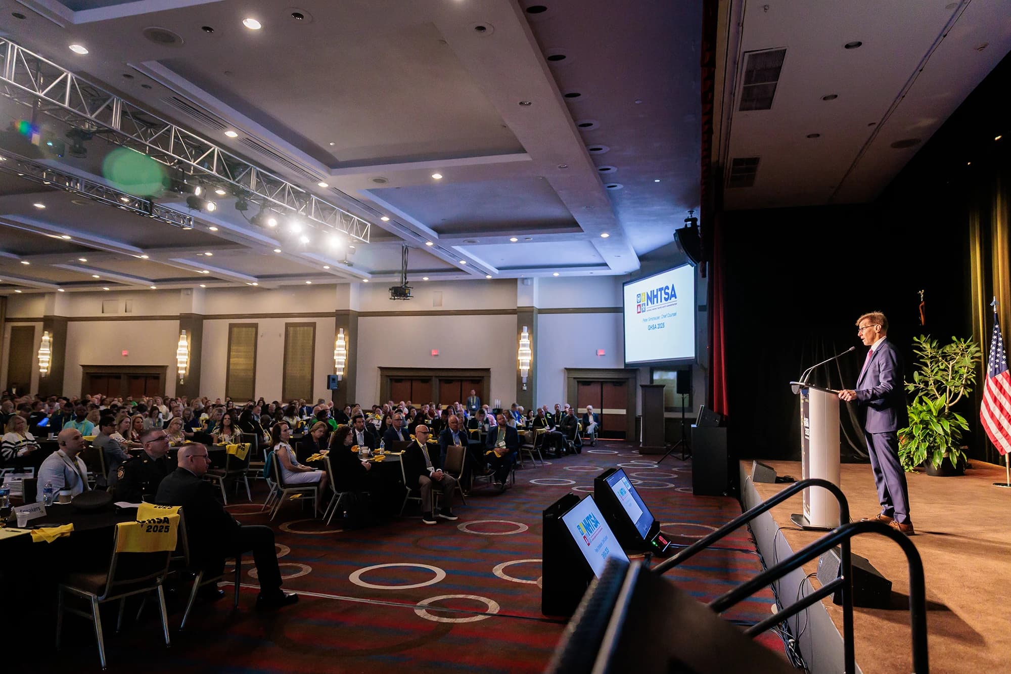 GHSA Annual Meeting 2025 keynote speaker on stage