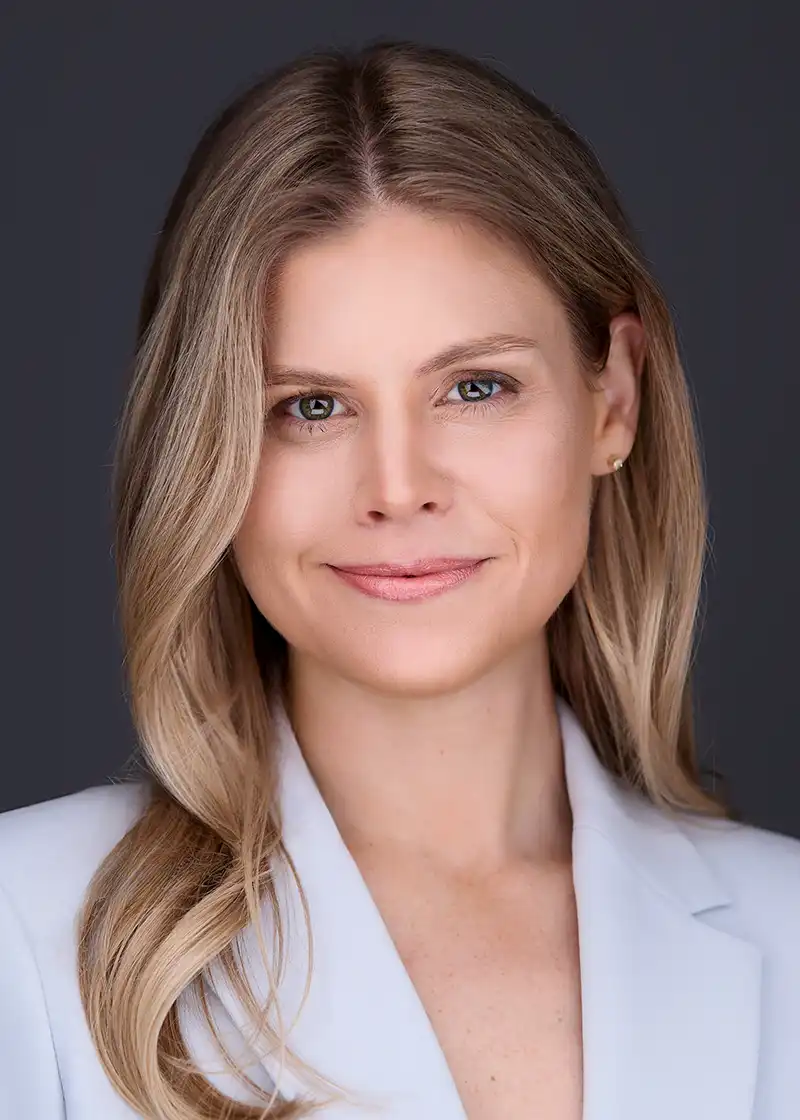 Headshot photographer coaching client expression at Chad Isaiah Studios