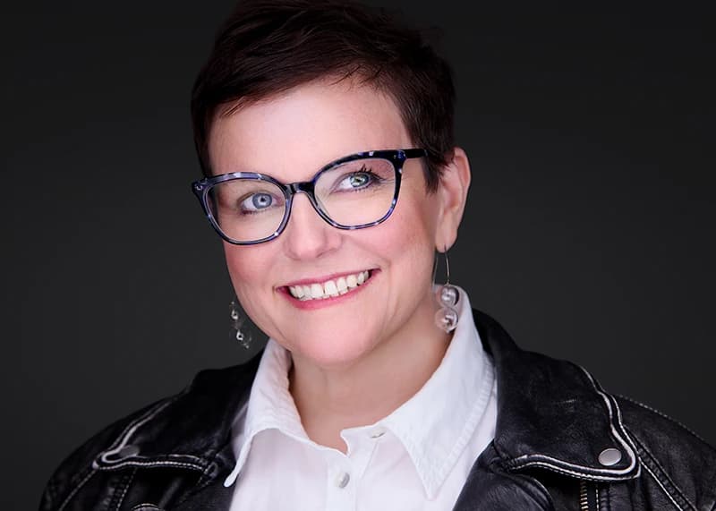 Professional headshot of Leigh Frank, Wheeling-area client