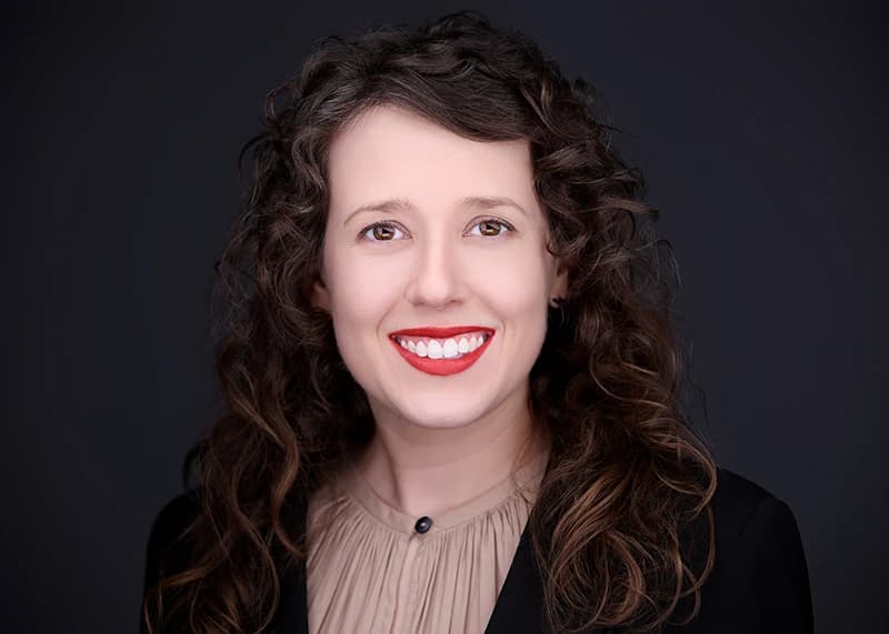 Professional headshot of Sarah Ralich, Wheeling-area client
