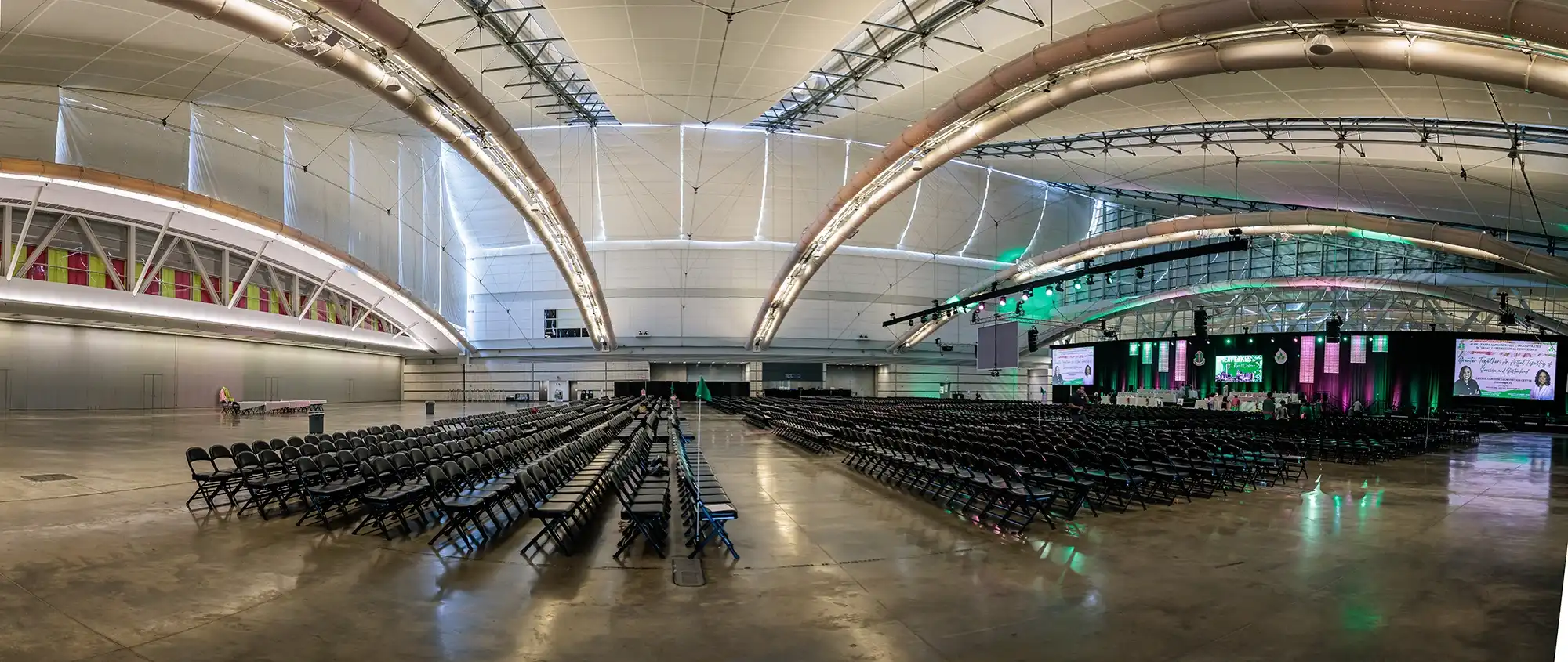 Panoramic view of David L. Lawrence Convention Center Pittsburgh exterior